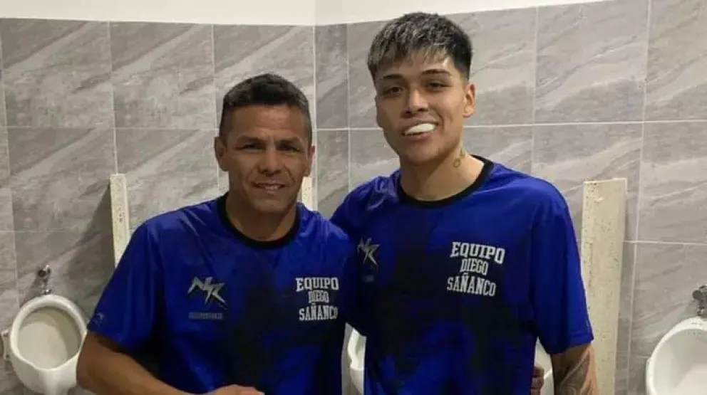 // Foto: Diego Sañanco, técnico (izquierda) junto a Dylan Rojas