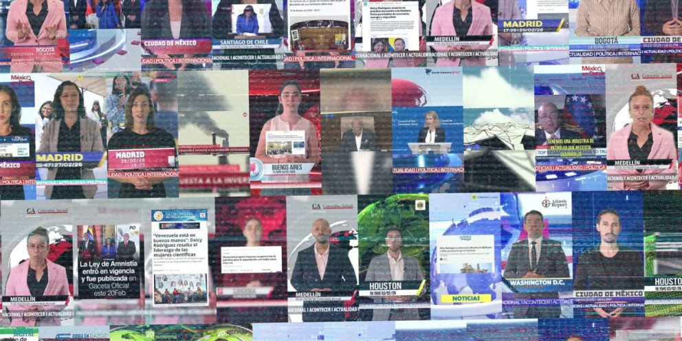 Un informe revela vínculos de una consultora porteña con redes de propaganda digital a favor del régimen venezolano / Ilustración generada por el sitio Cazadores de Fake News.