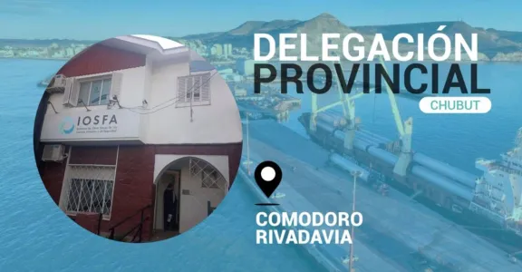 Entre los 44 inmuebles que pasan de la ex IOSFA a Bienes del Estado está la sede provincial de Comodoro Rivadavia