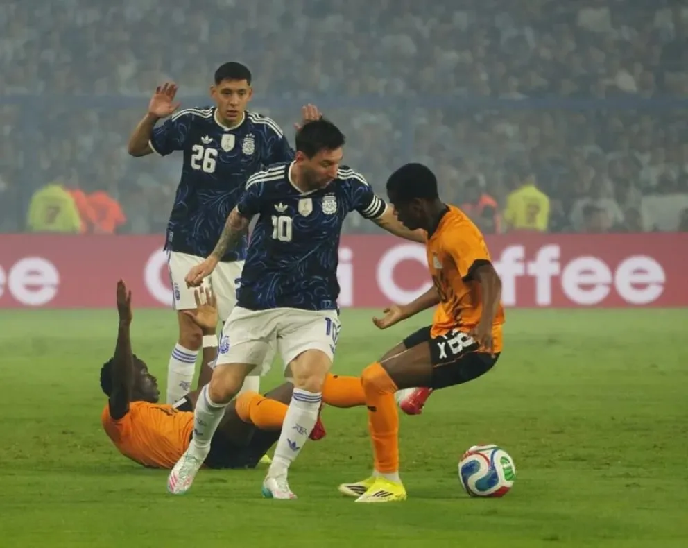 Lionel Messi convirtió el segundo tanto del partido ante el conjunto africano.