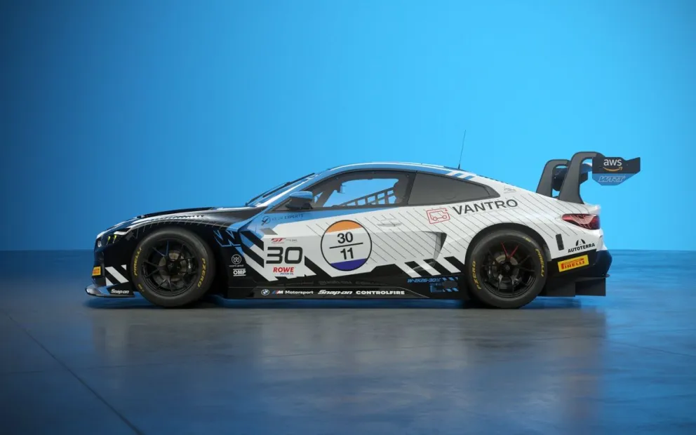  El BMW M4 GT3 Evo con el que “Nacho” Montenegro afrontará la temporada 2026 del GT World Challenge Europe, junto al prestigioso Team WRT. (Foto: Carburando).
