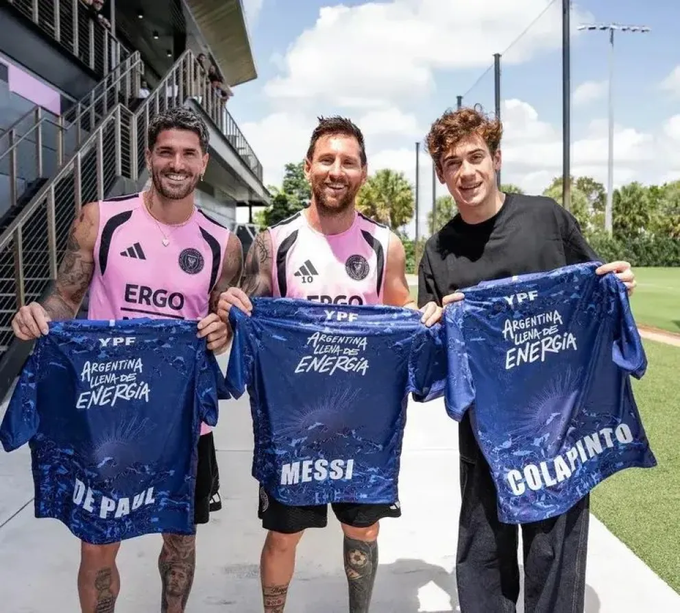 Colapinto concretó en Miami su esperado sueño de conocer a Messi