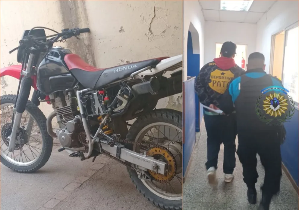 Aprehenden a un joven con una moto que fue robada en Trelew