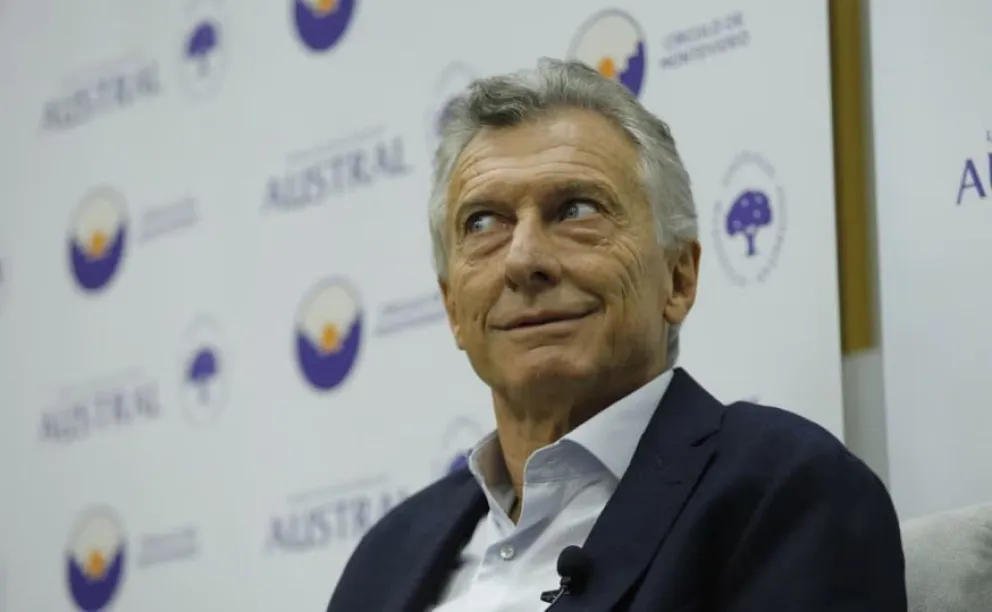 El ex presidente Mauricio Macri en la Universidad Austral.
