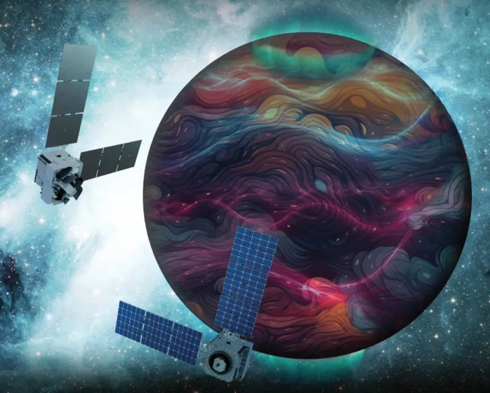 Representación artística del concepto de la misión DAPHNE. (Foto: NASA)
