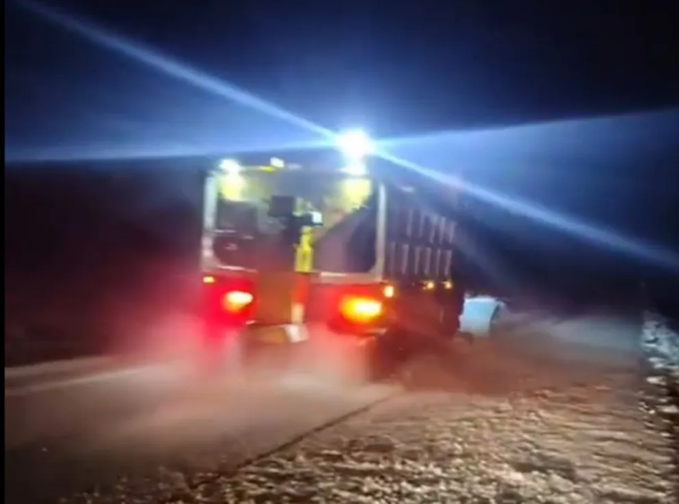 Precaución extrema: nieve en el tramo Comodoro-Sarmiento y hacia Trelew