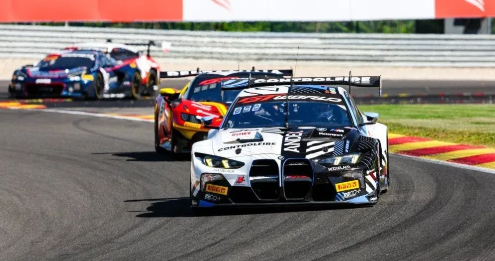"Nacho" Montenegro debuta en las 24 Horas de Spa a bordo del BMW M4 del Team WRT junto a los pilotos Matisse Lismont, Amaury Cordeel y Mathieu Detry. 