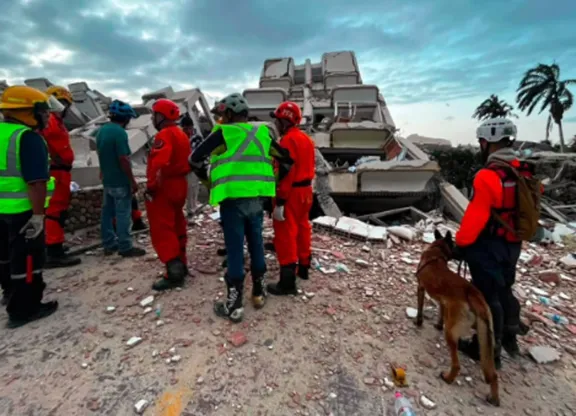 La Brigada USAR ARG-12 de la Policía Federal continúa con las tareas de rescate en Venezuela