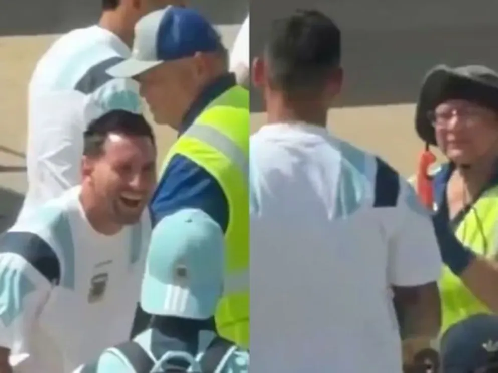 La divertida reacción de Messi tras el hallazgo en la valija del Cuti Romero