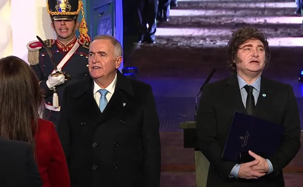 Milei volvió a marcar distancia con Villarruel durante la ceremonia del 9 de Julio