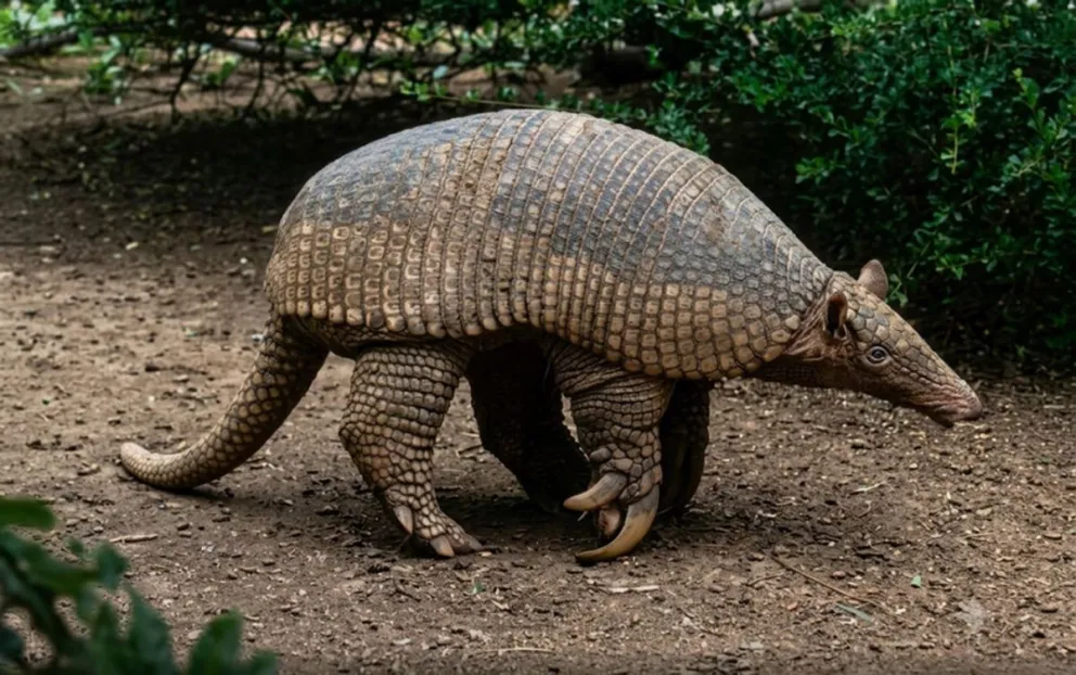El tatú carreta es el armadillo más grande del mundo.