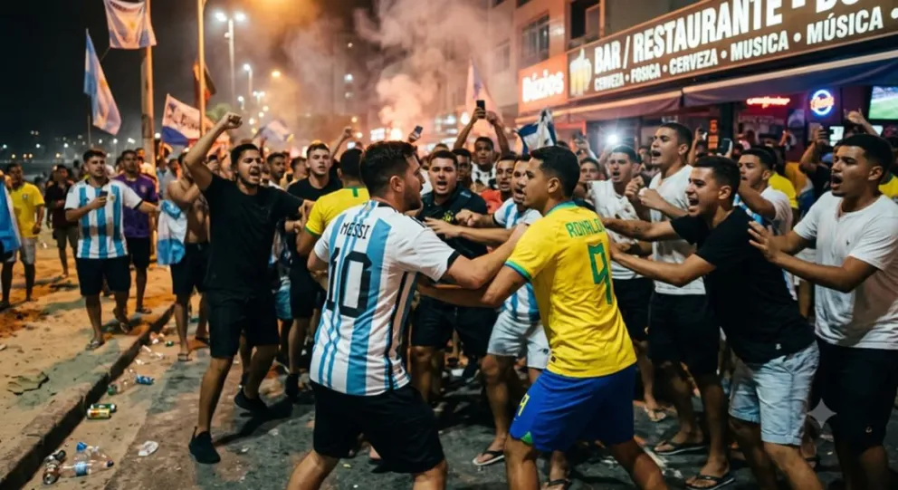 La derrota de la Selección argentina ante España en la final del Mundial generó momentos de tensión fuera de las canchas, sobre todo en Brasil, donde se registraron graves incidentes.