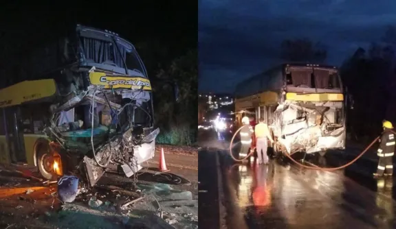 Brutal choque entre micro y camión en Misiones deja más de 40 heridos
