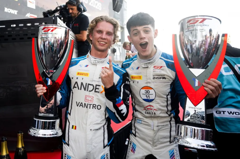 Matisse Lismont e Ignacio Montenegro, la dupla más ganadora en la Silver Cup en Francia. Fotos: Prensa GT World Challenge 