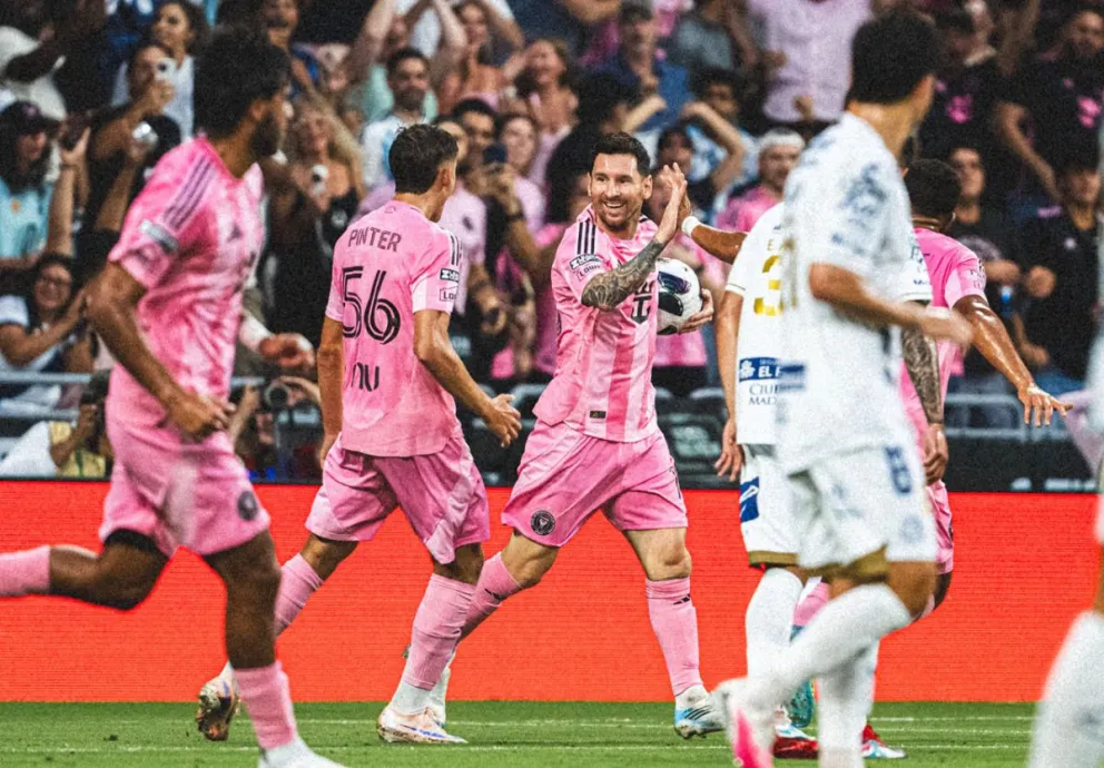 Con un doblete de Lionel Messi, el Inter Miami derrotó por 4-2 a Atlético San Luis de México