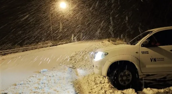 RN40: extrema precaución entre Esquel y Lepa por nieve y hielo
