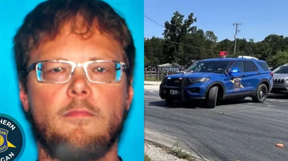 El sospechoso fue identificado como Chad Hickman, de 39 años. (Fotos: AP / X @Simo7809957085).