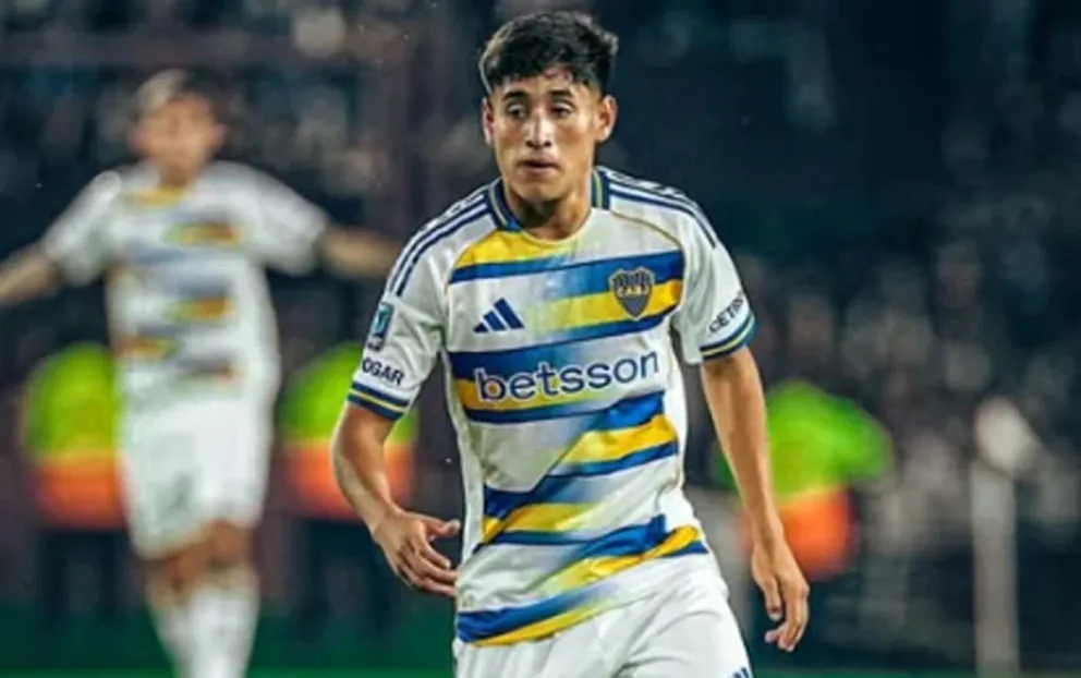 El juvenil Tomás Aranda sufrió la fractura de peroné durante el entrenamiento de este miércoles en Boca.