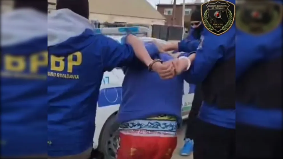 Fotos captura de video Policía del Chubut.
