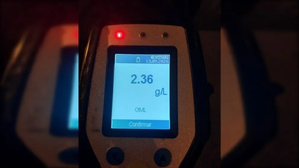 Comodoro Rivadavia encabezó la estadística de conductores alcoholizados, alcanzando el dosaje más elevados del territorio con 2,36 g/l.