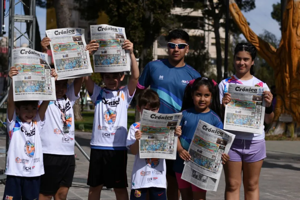 La Corrida de Crónica en Rawson fue una fiesta para grandes y chicos // Foto de Teo Batista (Diario Crónica)