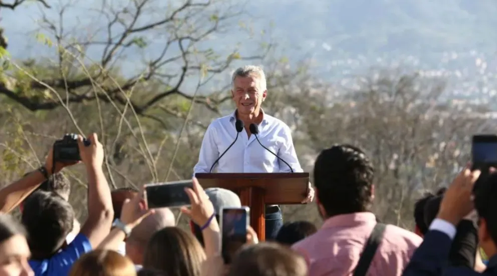 El ex presidente Mauricio Macri durante un acto del PRO celebrado en la provincia de Jujuy este 25 de septiembre de 2026.