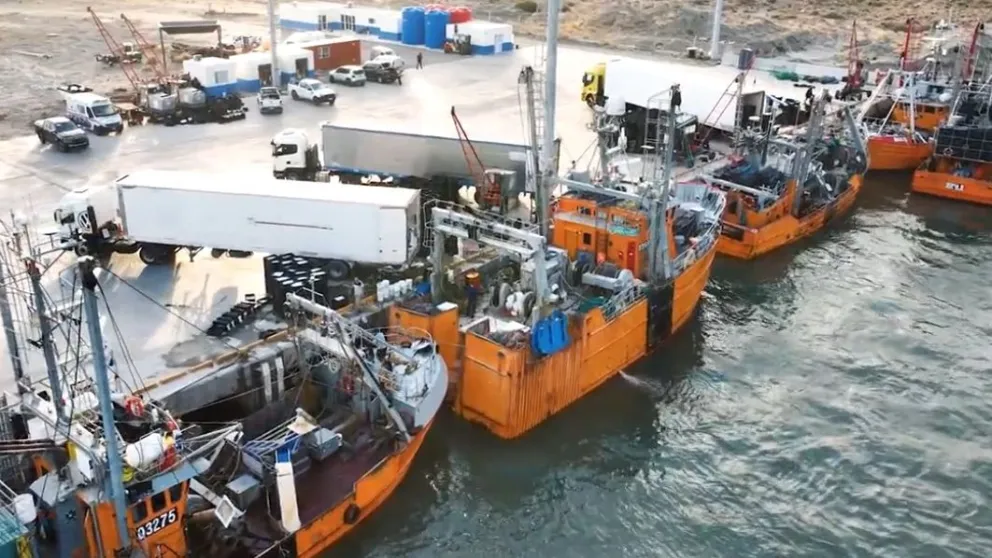 La planta principal de procesamiento de la empresa pesquera Cabo Vírgenes está ubicada en Puerto Rawson.