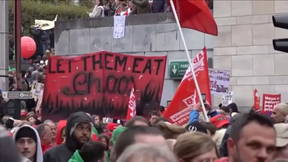 La protesta estudiantil de Francia tuvo eco en Bélgica.