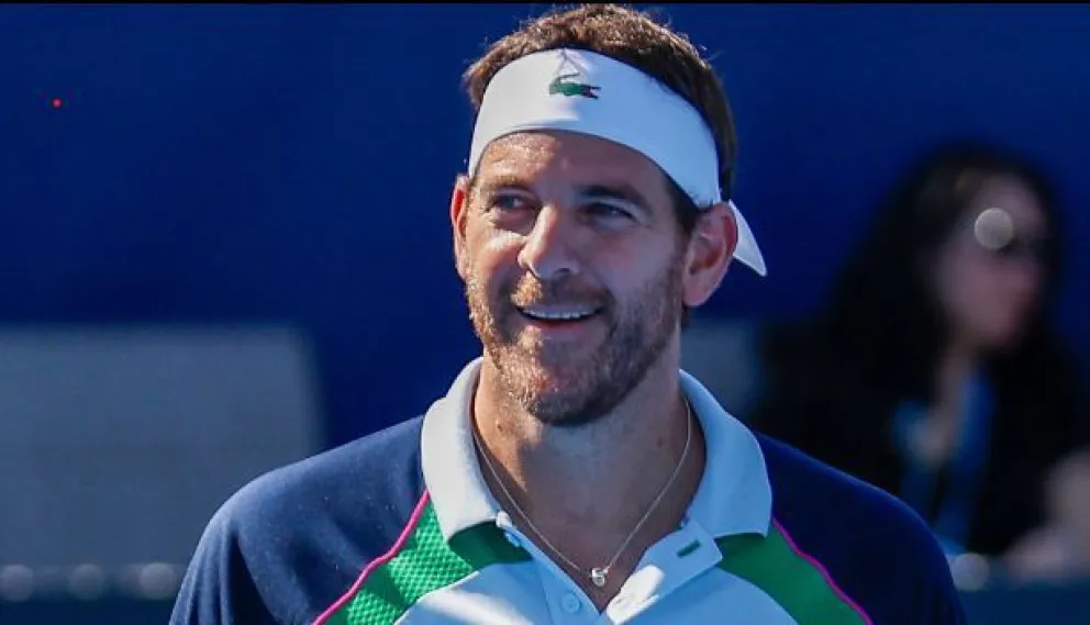 Juan Martín del Potro durante una exhibición en Delray Beach, Florida, en febrero de 2025. FOTO: Chris Arjoon/Icon Sportswire vía Getty Images.